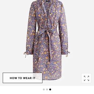 NWT tied waist tunic beach dress in midnight floral